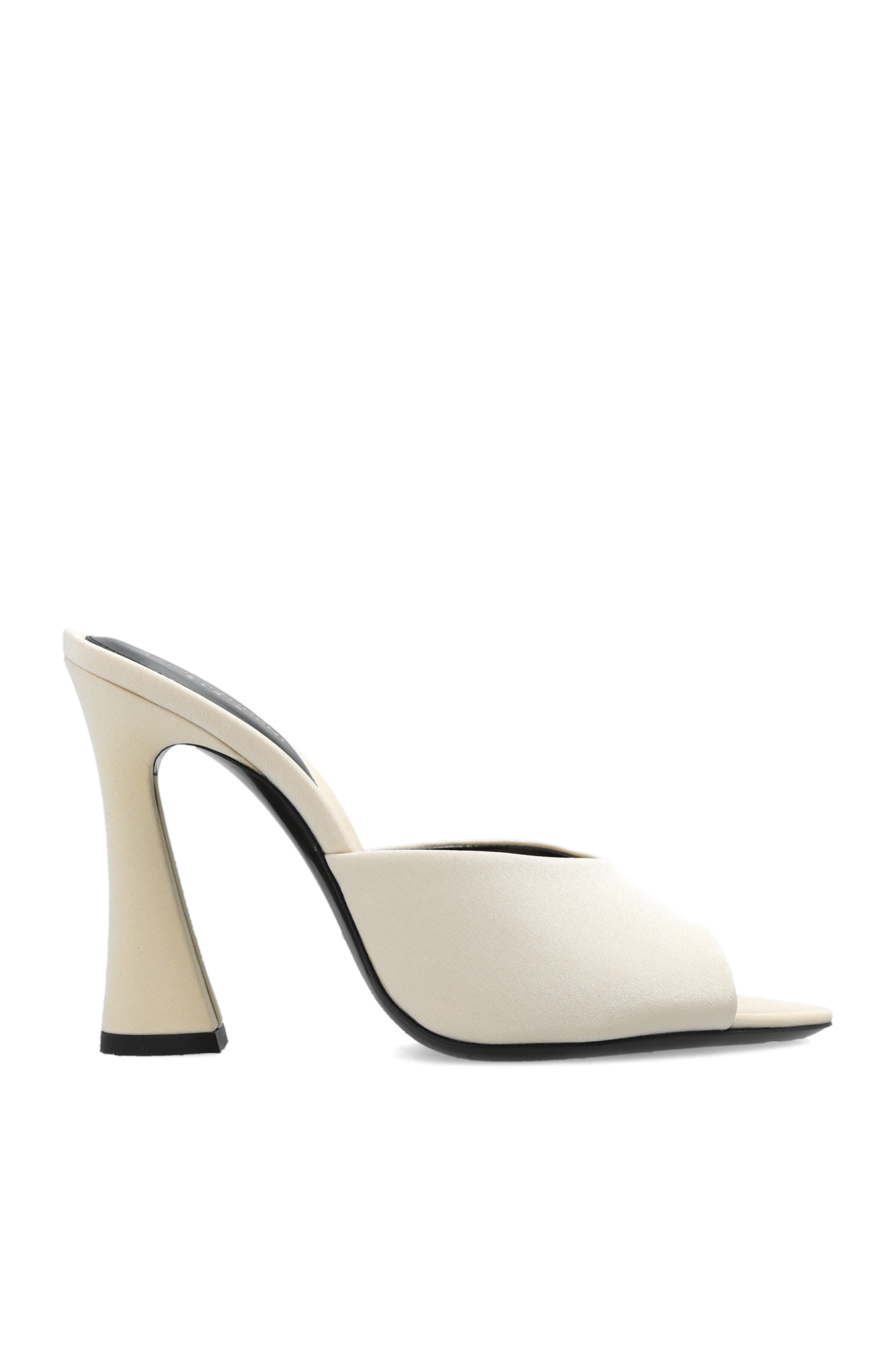 Cream discount heeled mules